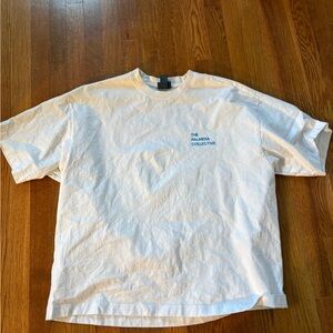 H&M White Mens Tee with Blue Print